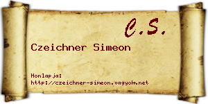Czeichner Simeon névjegykártya
